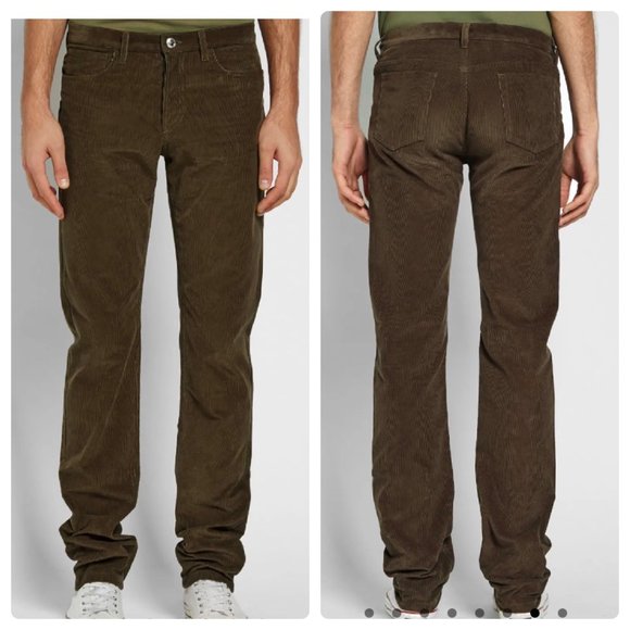 APC Corduroy Pants Mens 30 Brown Petit Standard Button Fly Straight Slim Fit - Picture 1 of 16